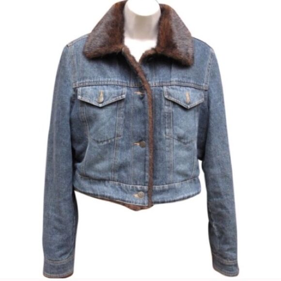 Blue Jean Denim Cropped Jacket - Picture 1 of 8
